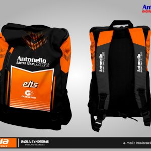Antonello Kart Racing Team Backpack - Orange Black White