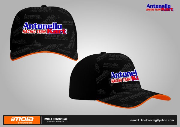 Antonello Kart Racing Team Cap - Black Blue Red Orange