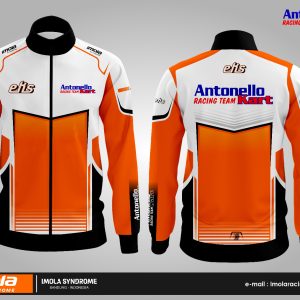 Antonello Kart Racing Team Jacket - Orange White Black Blue Red