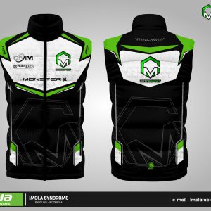 GMM Motorsport Vest - Black White Green