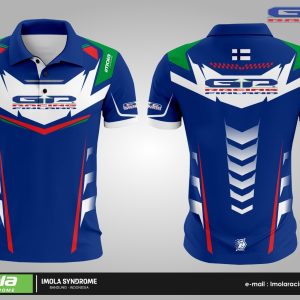 GP Racing Polo Shirt - Blue White Green Red