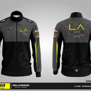 LA Motorsport Karting Team Jacket - Black White Yellow