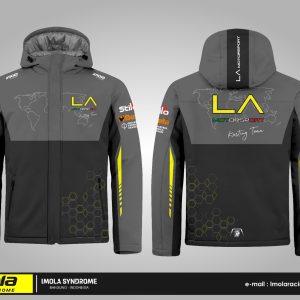 LA Motorsport Karting Team Winter Jacket - Black White Yellow