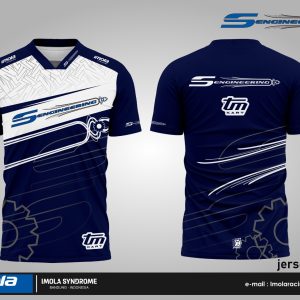 S Engineering Jersey V-Neck – Blue White