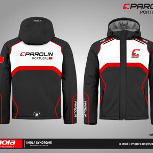 Parolin Portugal Winter Jacket - Black White Red Strip