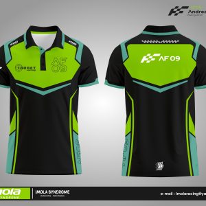 Andrea Fontana Racing Driver Polo Shirt - Green Black