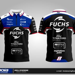 FUCHS Titan Ford Melville Polo Shirt - Black Blue White